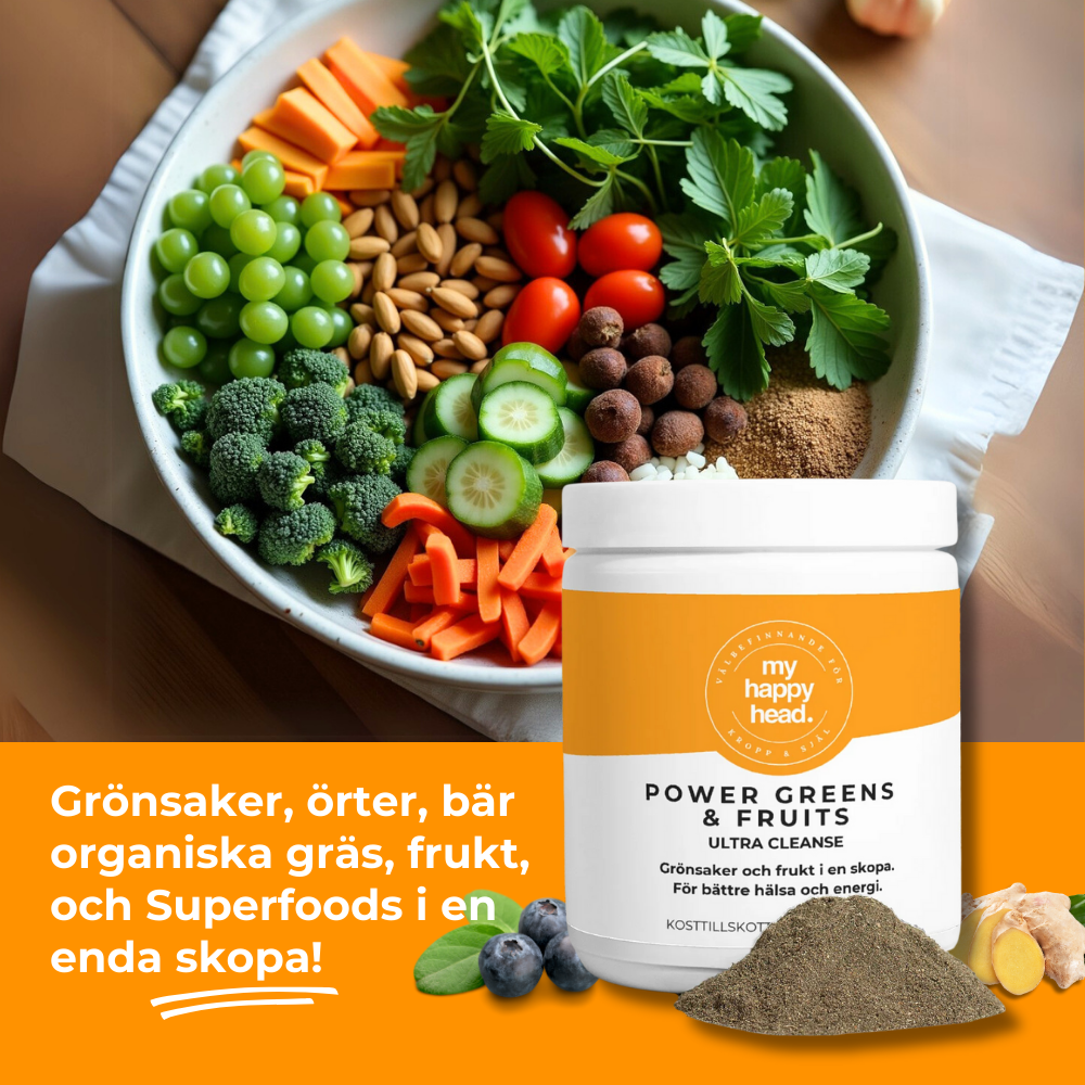 Power Greens & Fruits - En skopa med grönsaker, örter & frukt