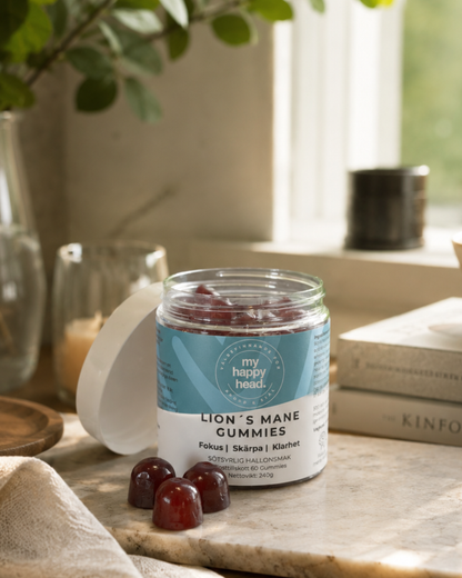 Lion’s Mane Gummies – skarp hjärna och bättre fokus (60st)