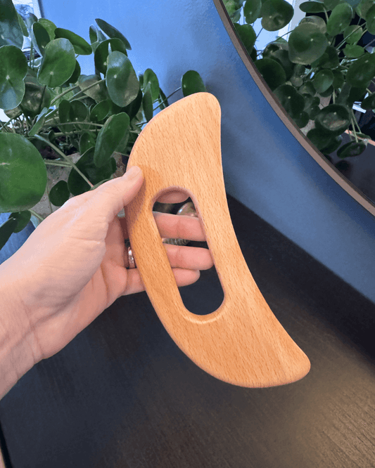 Gua Sha Massageskrapa i trä – Massera bort spänningar